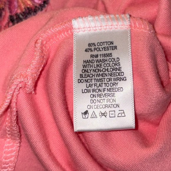Quacker Factory Pink Embroidered Butterfly Floral V Neck Top Size 3X - Picture 5 of 5